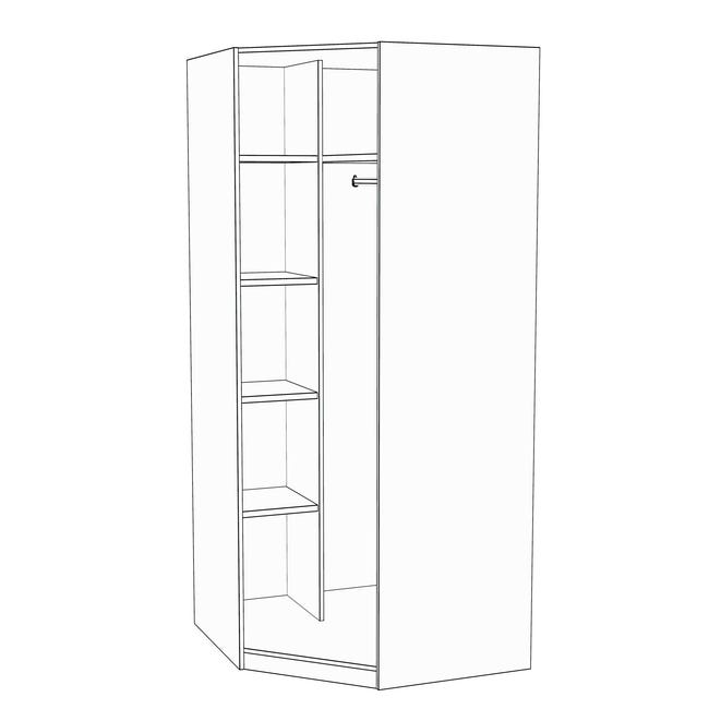 Szafa ubraniowa narożna Cadixo CDXS91 94.2 x 212.9 x 94.2 cm Forte