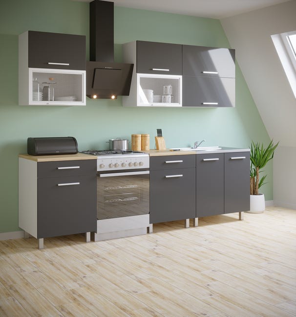 Szafka kuchenna stojąca narożna Salma kolor grafit