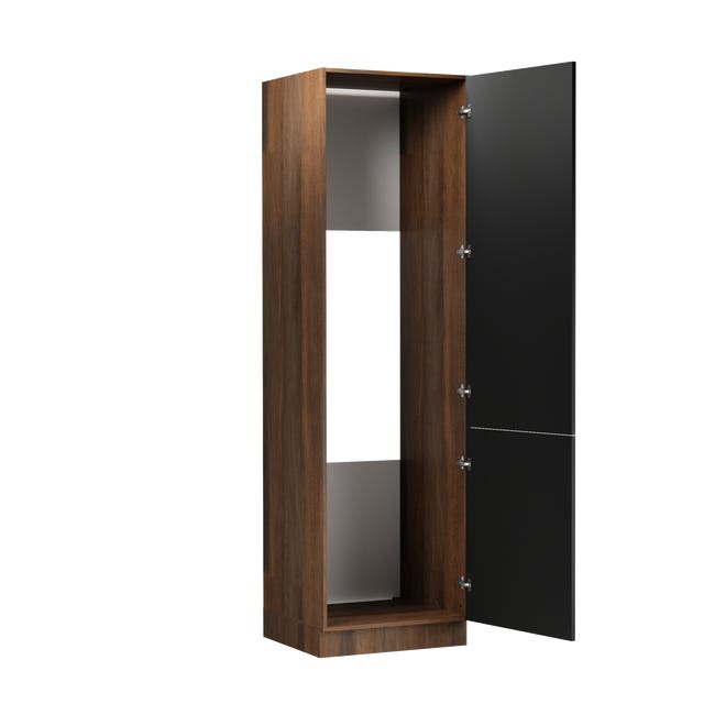 Szafka kuchenna słupek pod lodówkę Shiran 2 60 cm kolor orzech/szary