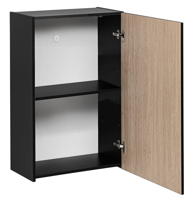 Szafka kuchenna wisząca Roma 60 cm kolor jodełka/czarny