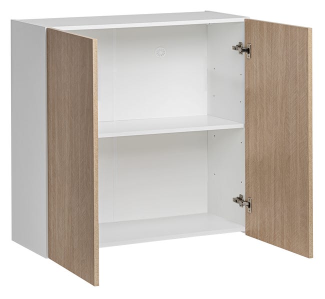Szafka kuchenna wisząca Roma 80 cm kolor jodełka/biały