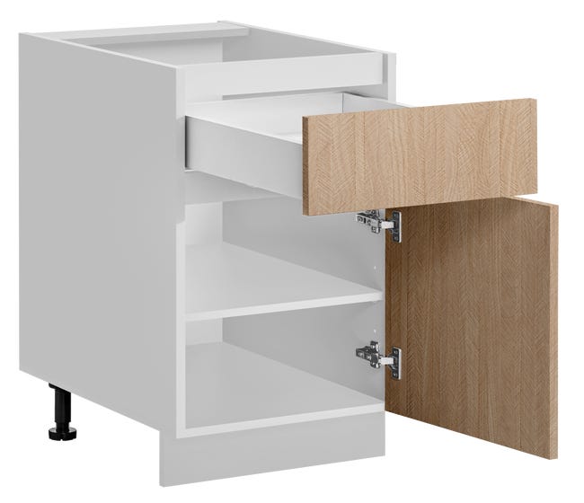 Szafka kuchenne stojąca Roma 60 cm kolor jodełka/biały