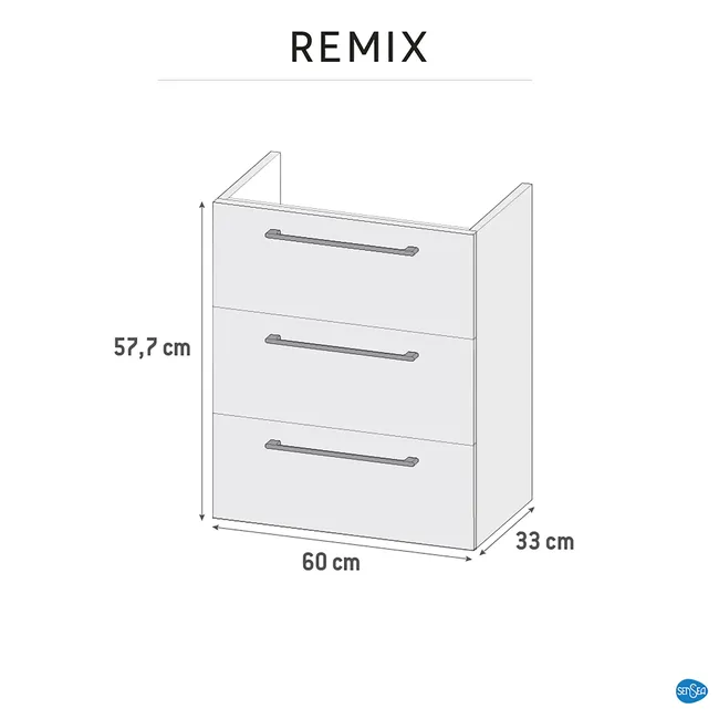 Szafka pod umywalkę Remix 60 x 35 Sensea