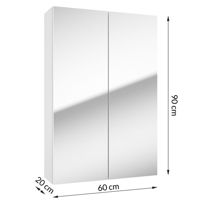 Szafka łazienkowa bez oświetlenia Duo 60 x 90 x 20 Nas