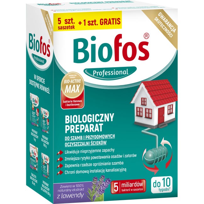 Szaszetki do szamb przydomowych 6szt. Biofos Professional