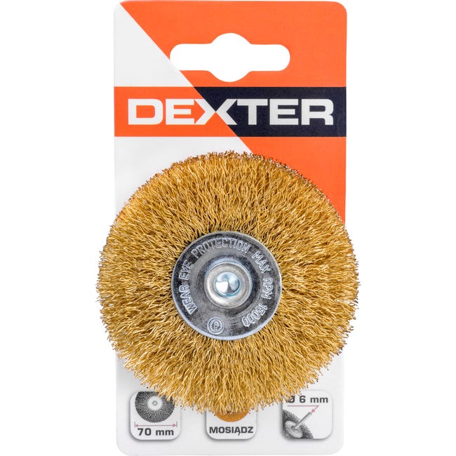 Szczotka tarczowa mosiądzowana 70 mm DEXTER
