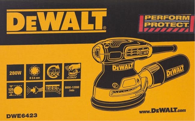 Szlifierka oscylacyjna przewodowa DeWalt DWE6423-QS 125 mm 280W