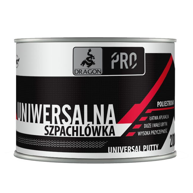 Szpachlówka poliestrowa uniwersalna 250 g DRAGON PRO