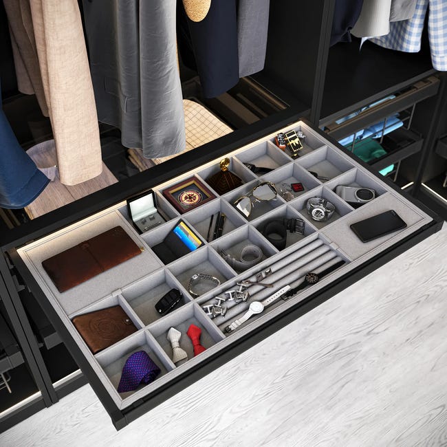 Szuflada z organizatorem do korpusu 90 cm antracyt Elite GTV