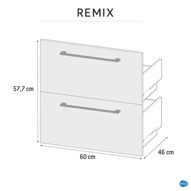 Szuflady Remix Białe 60 x 46 Sensea