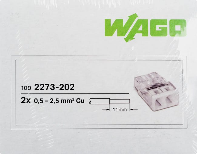 Szybkozłączka 2 x 2.5 mm 100 szt. WAGO