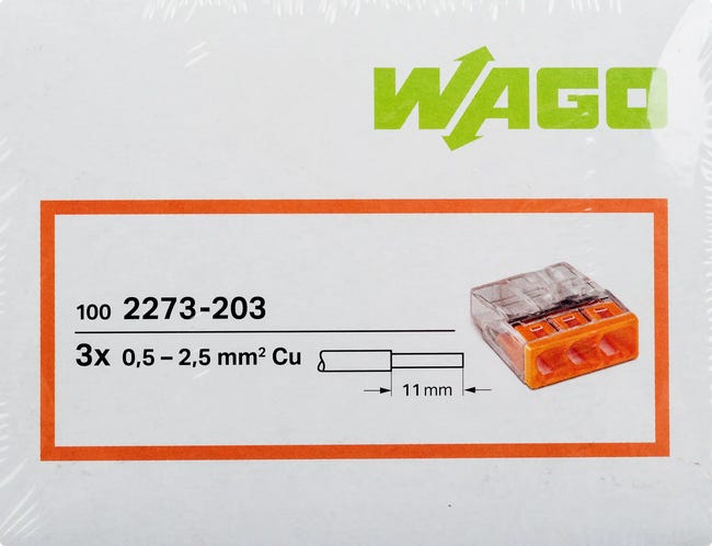 Szybkozłączka 3 x 2.5 mm 100 szt. WAGO