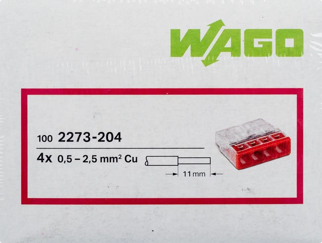 Szybkozłączka 4 x 2.5 mm 100 szt. WAGO