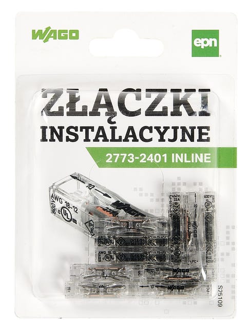 Szybkozłączka mini 2 x 2,5 mm 10szt. WAGO