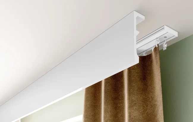 Szyna sufitowa 2-torowa 160 cm z żabkami PVC Karten