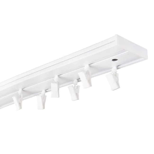 Szyna sufitowa 2-torowa 300 cm z żabkami PVC Karten