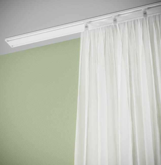 Szyna sufitowa 2-torowa Slim 160 cm biała aluminiowa Mardom