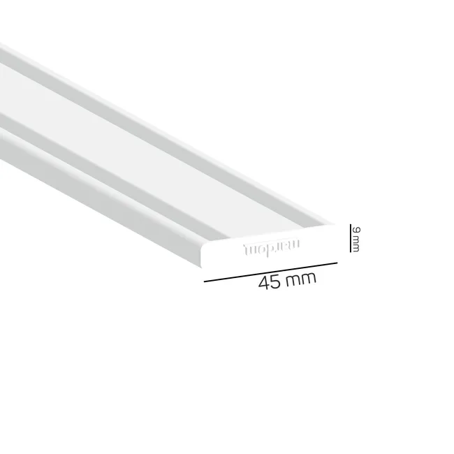 Szyna sufitowa 2-torowa Slim 240 cm biała aluminiowa Mardom