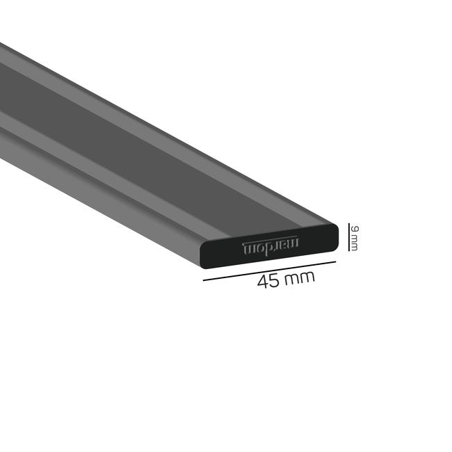 Szyna sufitowa 2-torowa Slim 240 cm czarna aluminiowa Mardom