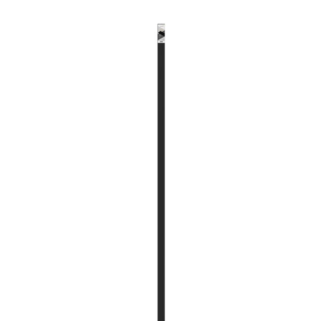 Szyna sufitowa 2-torowa czarna 300 cm z akcesoriami PVC