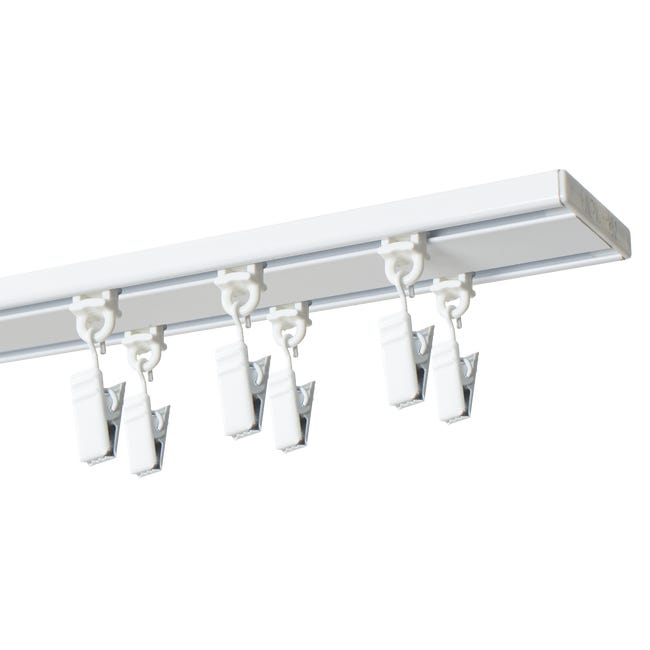 Szyna sufitowa dwustronna 200 cm 2-torowa lub 1-torowa biała aluminiowa Kowalski