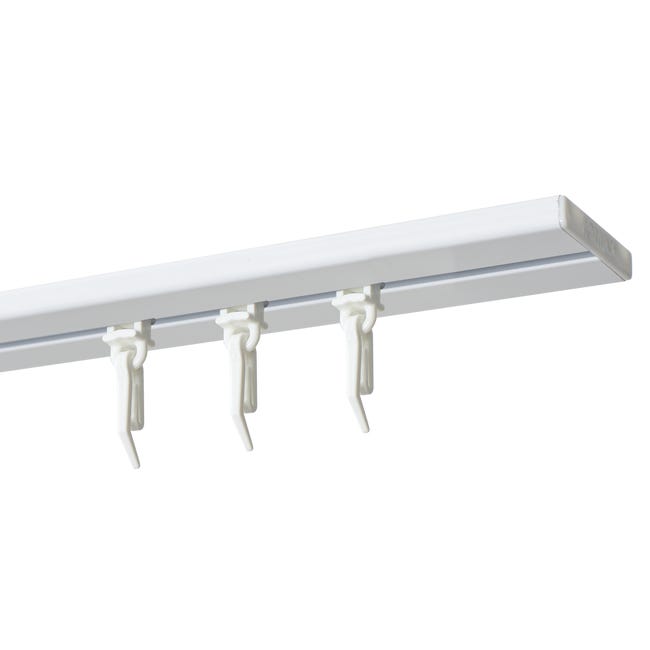 Szyna sufitowa dwustronna 200 cm 2-torowa lub 1-torowa biała aluminiowa Kowalski