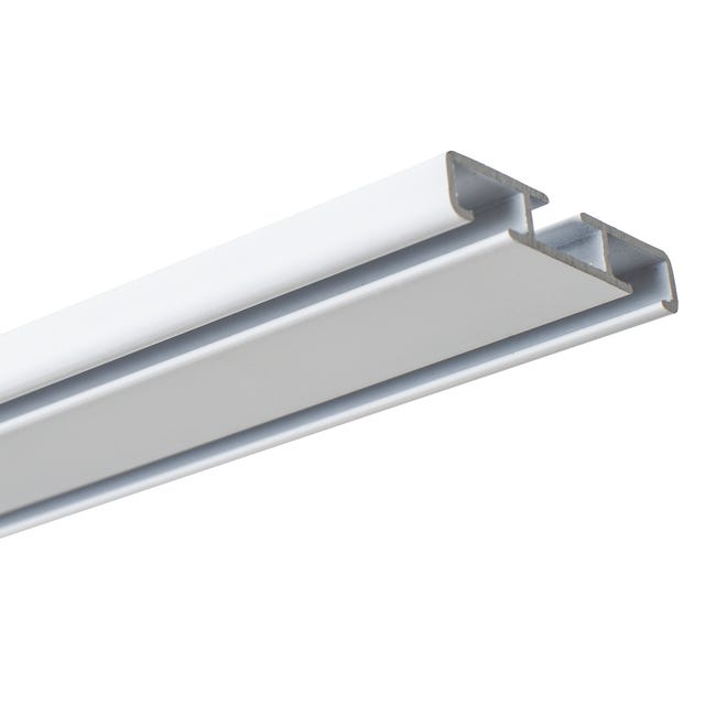 Szyna sufitowa dwustronna 250 cm 2-torowa lub 1-torowa biała aluminiowa Kowalski