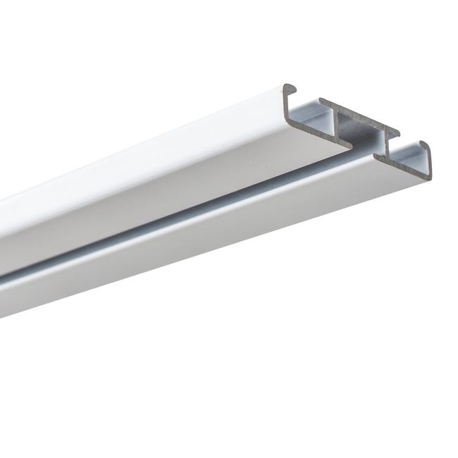 Szyna sufitowa dwustronna 300 cm 2-torowa lub 1-torowa biała aluminiowa Kowalski