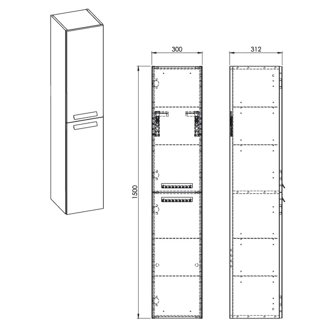 Słupek Ness 30 x 150 Sensea