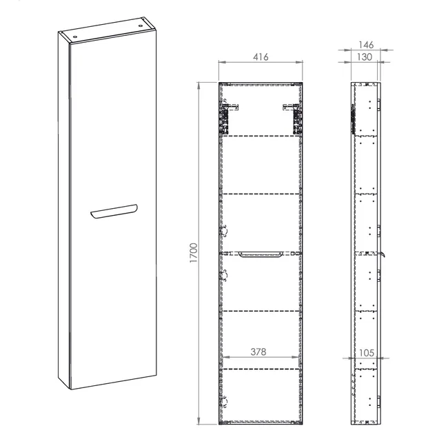 Słupek Tall 42 x 170 Sensea