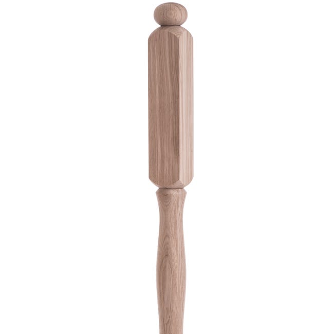 Słupek balustrady drewniany dębowy surowy WZ 11 1150x75x75 mm Kornik