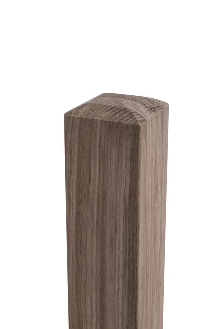 Słupek balustrady drewniany dębowy surowy WZ 16 1150x76x76 mm Kornik