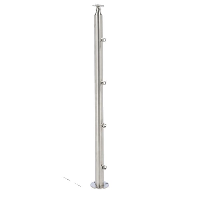 Słupek balustrady srebrny satynowy 86 cm Artens