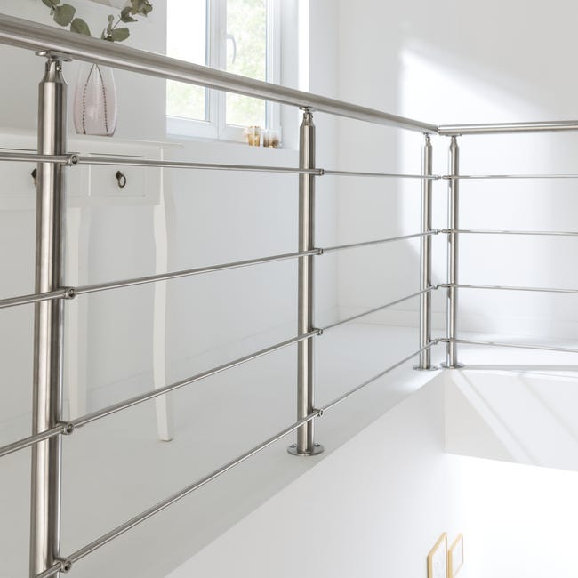 Słupek balustrady srebrny satynowy 86 cm Artens