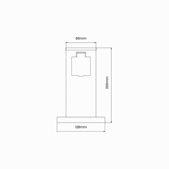 Słupek ogrodowy Lectric czarny IP44 20 cm