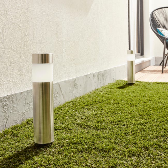 Słupek solarny 2 szt. Beacon IP44 39 cm srebrny Inspire