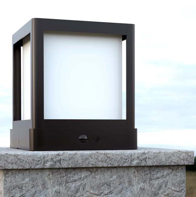 Słupek solarny Prospe czarna z czujnikiem IP65 LED Inspire