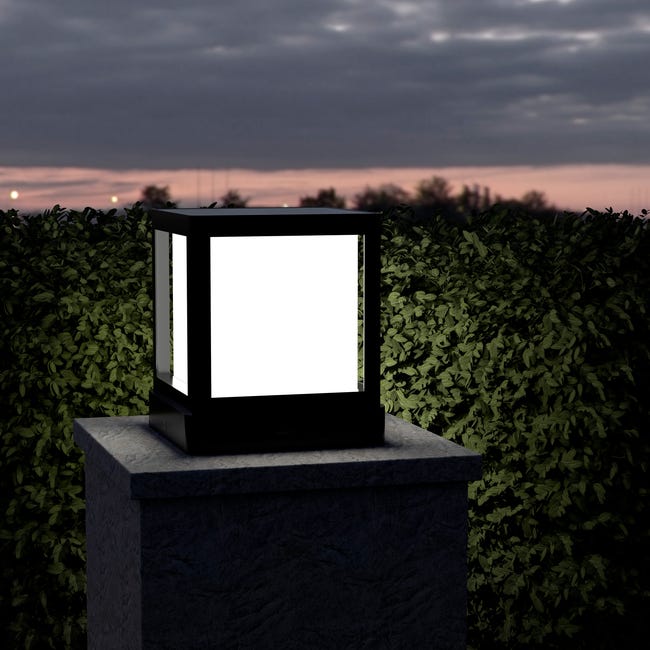 Słupek solarny Prospe czarna z czujnikiem IP65 LED Inspire