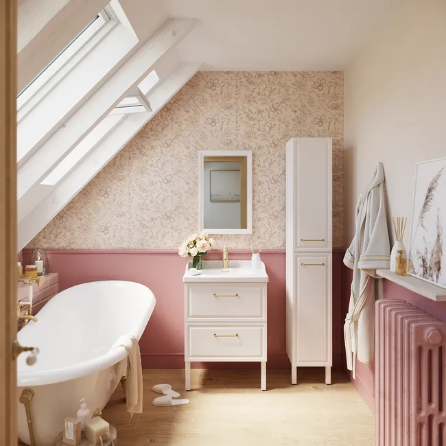 Słupek łazienkowy Charm White 30 x 187.5 Sensea