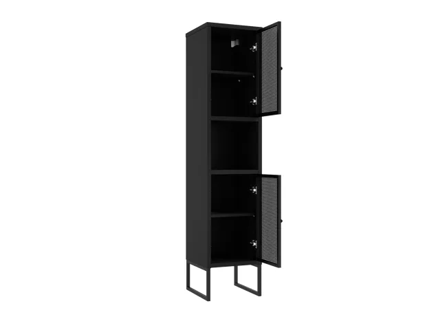 Słupek łazienkowy Fiora czarny 38 x 170 x 30 Nas