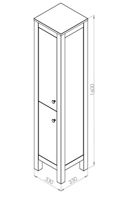 Słupek łazienkowy Soho 33 x 160 Strama