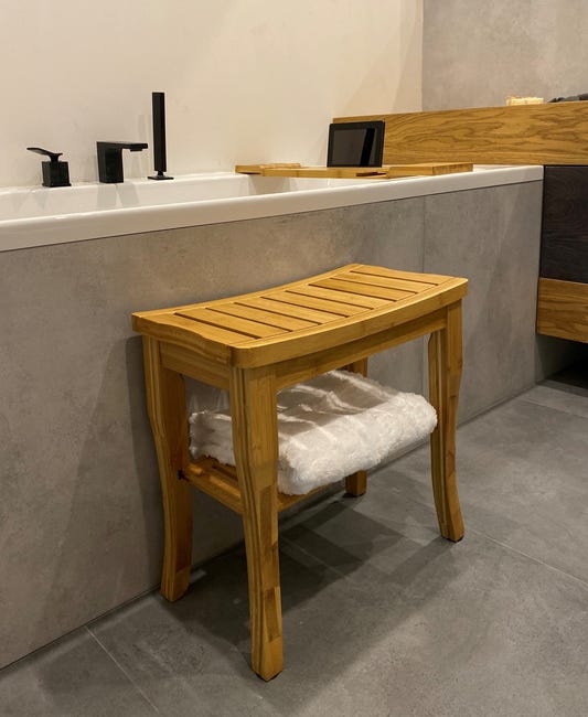 Taboret łazienkowy Bambus Evg Trade