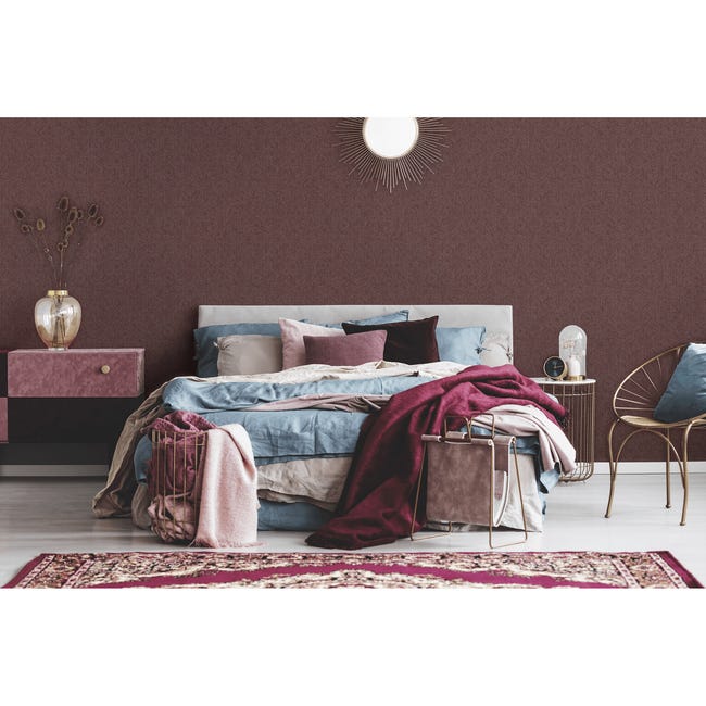 Tapeta 380224 bordowa winylowa na flizelinie