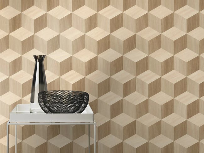 Tapeta 3D 833737 beżowa winylowa na flizelinie