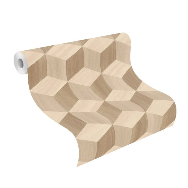 Tapeta 3D 833737 beżowa winylowa na flizelinie