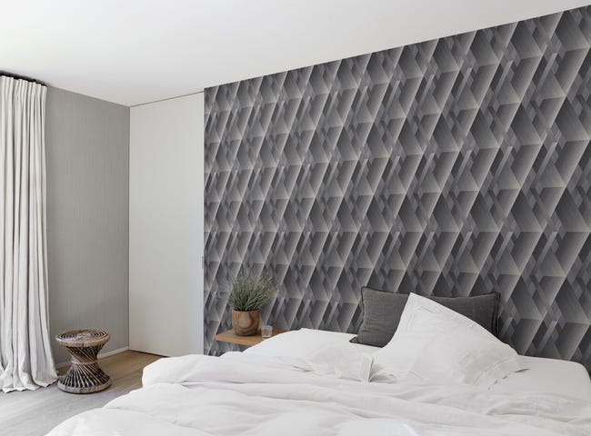 Tapeta Buntglas WL2603 3D szara winylowa na flizelinie