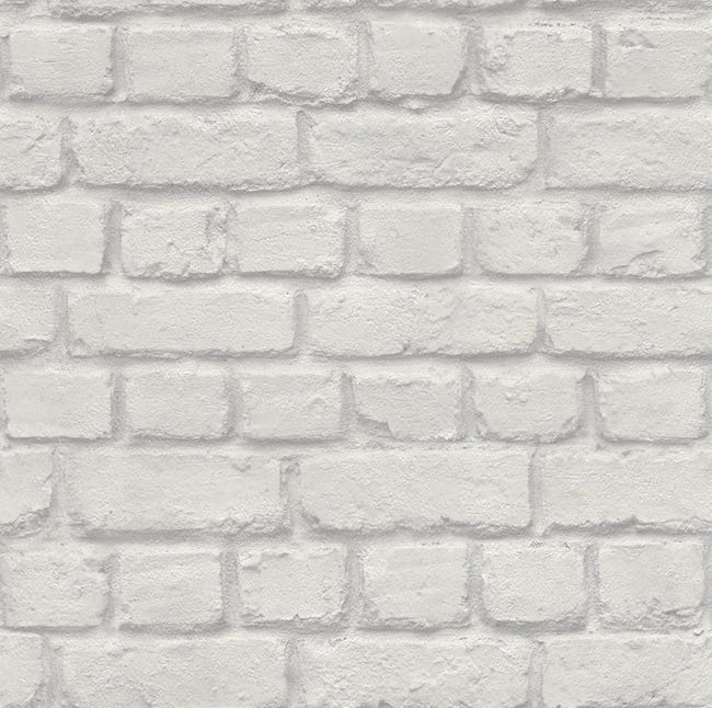 Tapeta Cegła 226713 biała papierowa