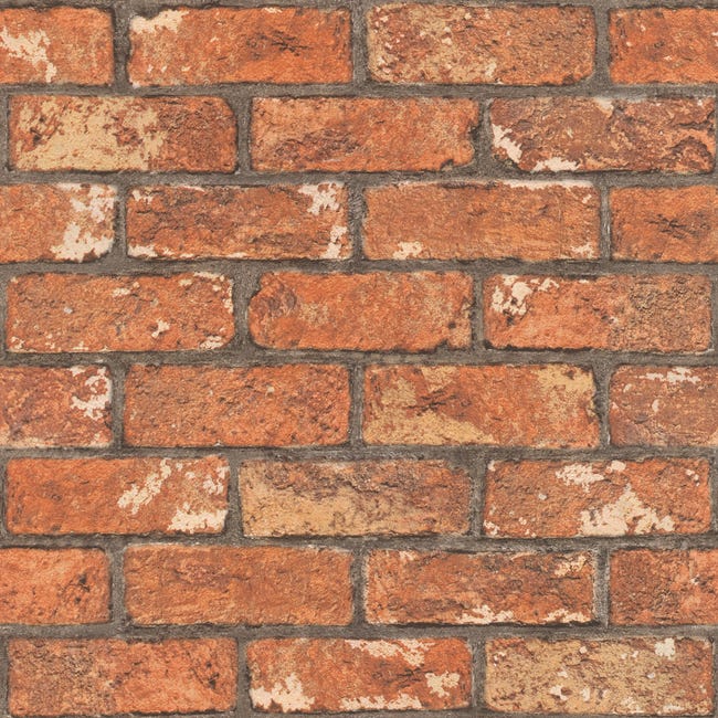 Tapeta Cegła 278217 czerwona papierowa