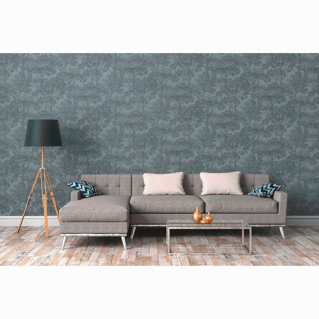 Tapeta Cuba 380232 niebieska winylowa na flizelinie