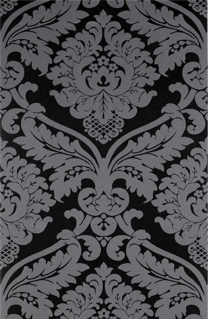 Tapeta Flora czarna papierowa